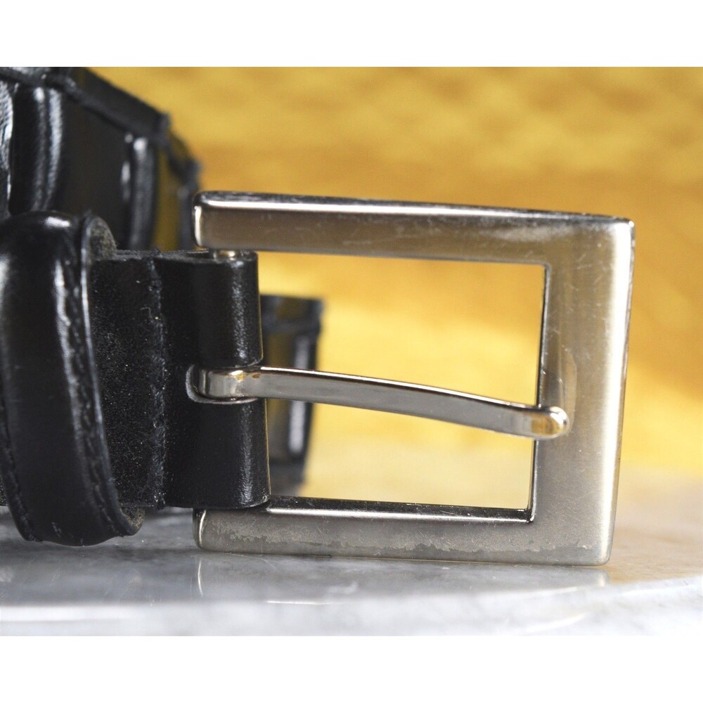 The Ritz Accessories Collection Size M Black Leather Fully Adjustable Belt - Picture 3 of 10
